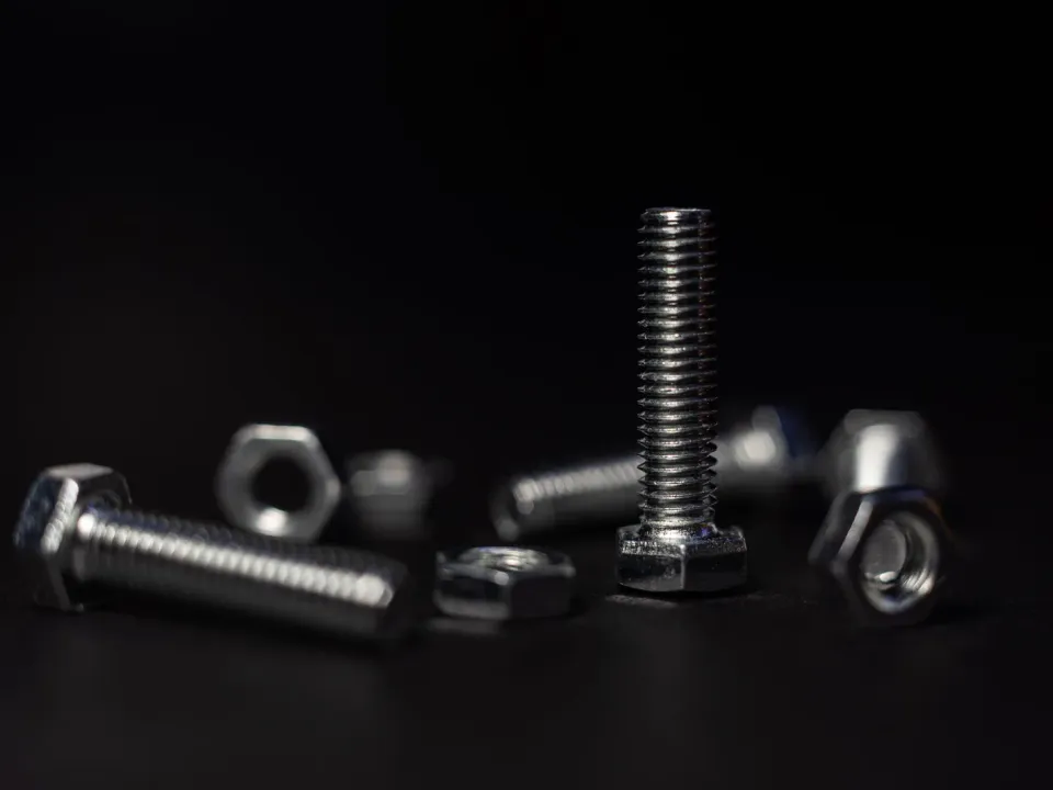Close-up of metal fasteners — illustrative image; actual product may vary